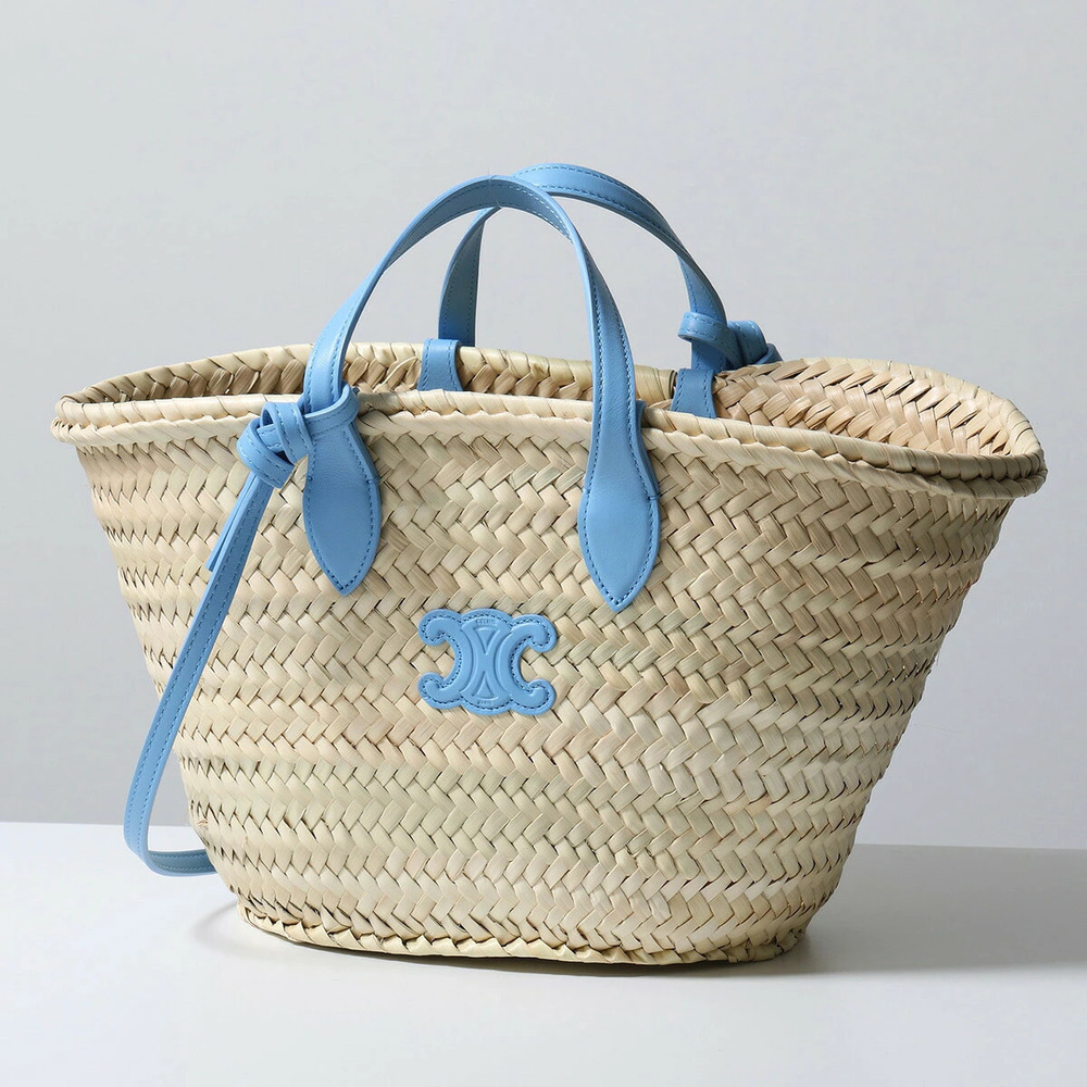Celine Teen Triomphe Panier Raffia Handbag